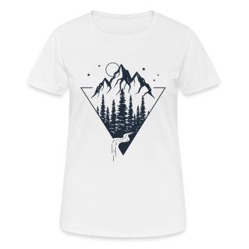 Explorez le would and climb - T-shirt respirant Femme - blanc - Devant - AI Model Female 172 dark (172cm)