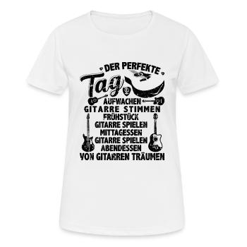 Gitarren Motive E-Gitarre Klassische Gitarre Bass - Frauen T-Shirt atmungsaktiv - Weiß - Vorne - AI Model Female 172 dark (172cm)