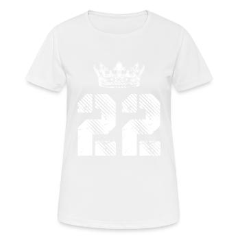 22 Number crown - Women's Breathable T-Shirt - white - Front - AI Model Female 172 dark (172cm)