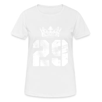 29 Zahl Krone - Frauen T-Shirt atmungsaktiv - Weiß - Vorne - AI Model Female 172 dark (172cm)
