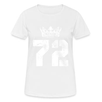 72 Zahl Krone - Frauen T-Shirt atmungsaktiv - Weiß - Vorne - AI Model Female 172 dark (172cm)