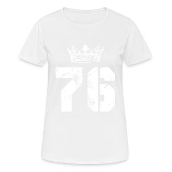 76 Couronne numérique - T-shirt respirant Femme - blanc - Devant - AI Model Female 172 dark (172cm)