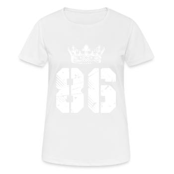 86 Couronne numérique - T-shirt respirant Femme - blanc - Devant - AI Model Female 172 dark (172cm)