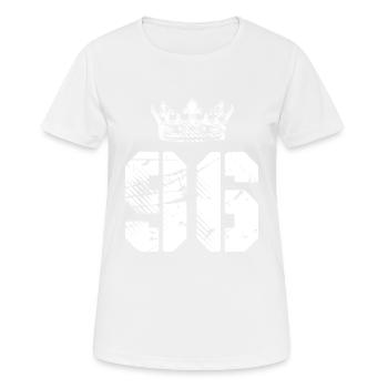 96 Couronne numérique - T-shirt respirant Femme - blanc - Devant - AI Model Female 172 dark (172cm)