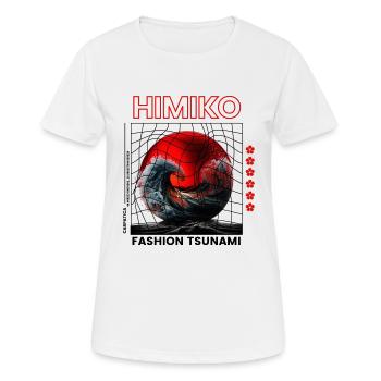 Himiko Wave Fashion Elegant - Women's Breathable T-Shirt - white - Front - AI Model Female 172 dark (172cm)