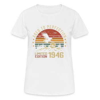 Vintage 1946 Limited Edition 1946 Retro 1946 - Women's Breathable T-Shirt - white - Front - AI Model Female 172 dark (172cm)