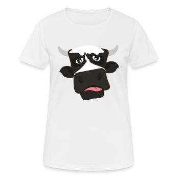 vache - T-shirt respirant Femme - blanc - Devant - AI Model Female 172 dark (172cm)