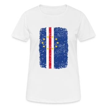 roots home country roots home Cape Verde - Women's Breathable T-Shirt - white - Front - AI Model Female 172 dark (172cm)
