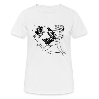 neanderthal cave man caveman steinzeit6 - Women's Breathable T-Shirt - white - Front - AI Model Female 172 dark (172cm)