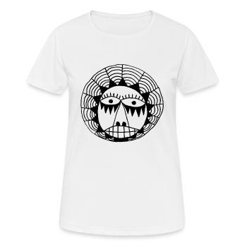 The round mask - Women's Breathable T-Shirt - white - Front - AI Model Female 172 dark (172cm)