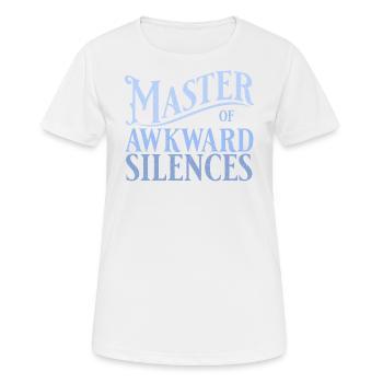 Maître des silences gênants en bleu - T-shirt respirant Femme - blanc - Devant - AI Model Female 172 dark (172cm)