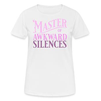 Maître des silences gênants en rose - T-shirt respirant Femme - blanc - Devant - AI Model Female 172 dark (172cm)