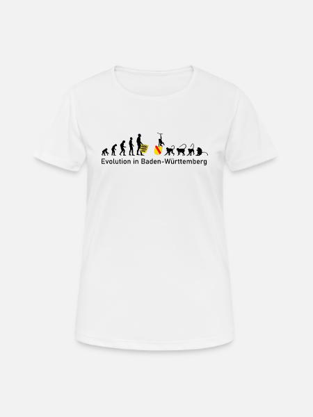 Evolution in Baden-Württemberg - Frauen T-Shirt atmungsaktiv - Weiß