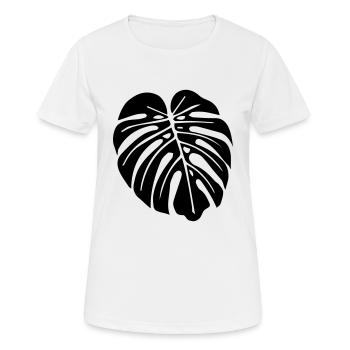 monstera leaf - Frauen T-Shirt atmungsaktiv - Weiß - Vorne - AI Model Female 172 dark (172cm)