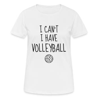 Volleyball - Volley Ball - Volley-Ball - Sport - Frauen T-Shirt atmungsaktiv - Weiß - Vorne - AI Model Female 172 dark (172cm)