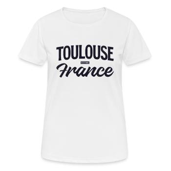 Toulouse France - Frauen T-Shirt atmungsaktiv - Weiß - Vorne - AI Model Female 172 dark (172cm)