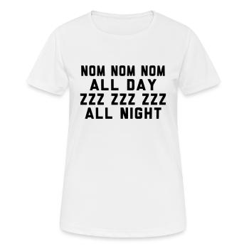 MANGER ET DORMIR - T-shirt respirant Femme - blanc - Devant - AI Model Female 172 dark (172cm)