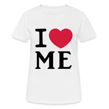 I Love Me Herz Logo - Frauen T-Shirt atmungsaktiv - Weiß - Vorne - AI Model Female 172 dark (172cm)