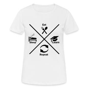 Apprendre à apprendre le sommeil bachotage idée cadeau - T-shirt respirant Femme - blanc - Devant - AI Model Female 172 dark (172cm)