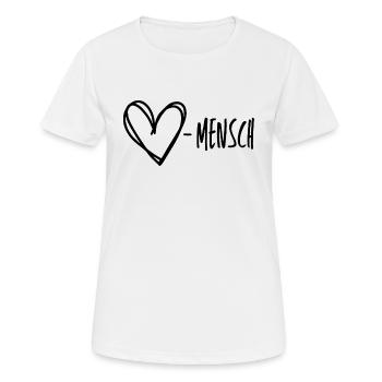 Herz Mensch1 - Frauen T-Shirt atmungsaktiv - Weiß - Vorne - AI Model Female 172 dark (172cm)