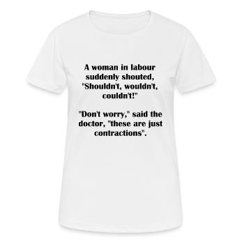 Contractions Pun - Women's Breathable T-Shirt - white - Front - AI Model Female 172 dark (172cm)