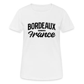 Bordeaux Fra - Frauen T-Shirt atmungsaktiv - Weiß - Vorne - AI Model Female 172 dark (172cm)