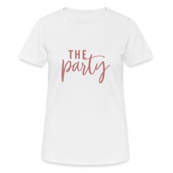 JGA, THE Party, Crew, Mädels - Frauen T-Shirt atmungsaktiv - Weiß - Vorne - AI Model Female 172 dark (172cm)