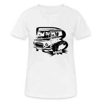 Barkas B1000 Transporter - Frauen T-Shirt atmungsaktiv - Weiß - Vorne - AI Model Female 172 dark (172cm)