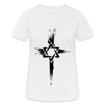 Messianic Jews Jewish Christian Symbol - Women's Breathable T-Shirt - white - Front - AI Model Female 172 dark (172cm)