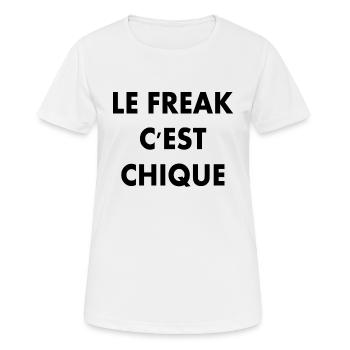 le freak c'est chique - T-shirt respirant Femme - blanc - Devant - AI Model Female 172 dark (172cm)