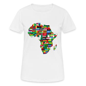 AFRICA AFRICA CONTINENT GIFTS - Women's Breathable T-Shirt - white - Front - AI Model Female 172 dark (172cm)