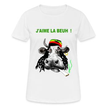 CANNABIS - T-shirt respirant Femme - blanc - Devant - AI Model Female 172 dark (172cm)