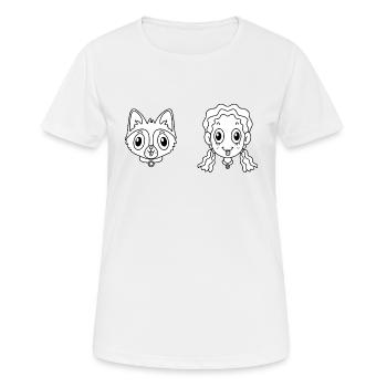 Haustier Hund - Frauen T-Shirt atmungsaktiv - Weiß - Vorne - AI Model Female 172 dark (172cm)