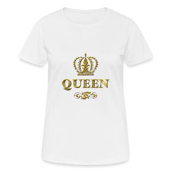 Queen - Women's Breathable T-Shirt - white - Front - AI Model Female 172 dark (172cm)