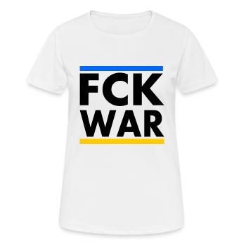 Fck war - T-shirt respirant Femme - blanc - Devant - AI Model Female 172 dark (172cm)