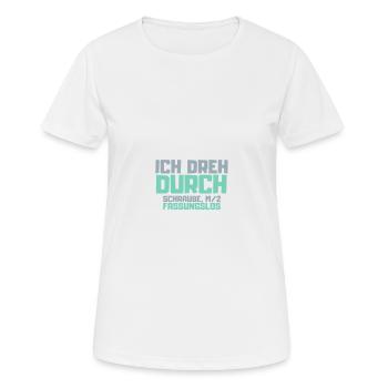 Mechanic motive screw M2 car F060 - Women's Breathable T-Shirt - white - Front - AI Model Female 172 dark (172cm)