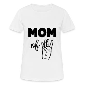 Mom of Four - Women's Breathable T-Shirt - white - Front - AI Model Female 172 dark (172cm)