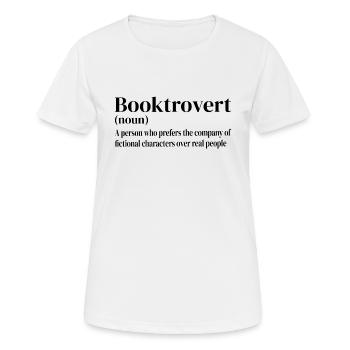 Booktrovert Definition - Women's Breathable T-Shirt - white - Front - AI Model Female 172 dark (172cm)