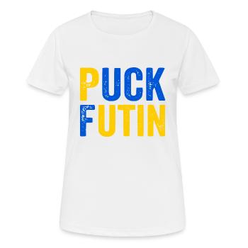 Puck futin - Frauen T-Shirt atmungsaktiv - Weiß - Vorne - AI Model Female 172 dark (172cm)