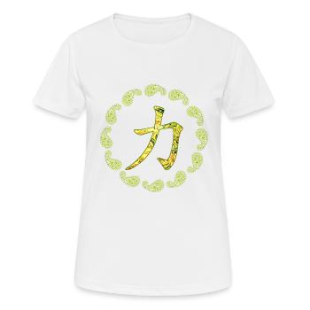 Caractère chinois Kraft E 277 - T-shirt respirant Femme - blanc - Devant - AI Model Female 172 dark (172cm)
