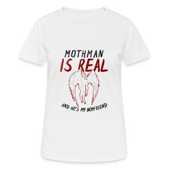 Mothman Love for Cryptid Fans - Women's Breathable T-Shirt - white - Front - AI Model Female 172 dark (172cm)