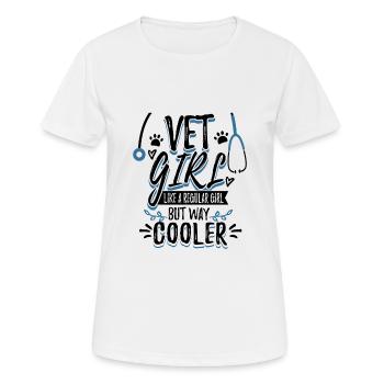 Vet Girl - Saying for Veterinary Assistant - Women's Breathable T-Shirt - white - Front - AI Model Female 172 dark (172cm)