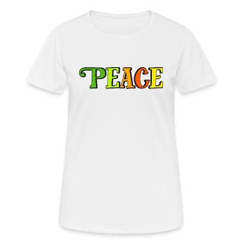 Peace. Peace and love - T-shirt respirant Femme - blanc - Devant - AI Model Female 172 dark (172cm)