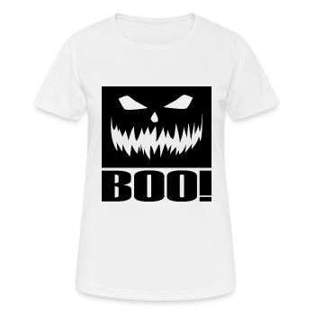 Hou! Hou! Heure d’Halloween - T-shirt respirant Femme - blanc - Devant - AI Model Female 172 dark (172cm)