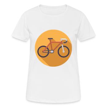 Fahrrad - Frauen T-Shirt atmungsaktiv - Weiß - Vorne - AI Model Female 172 dark (172cm)