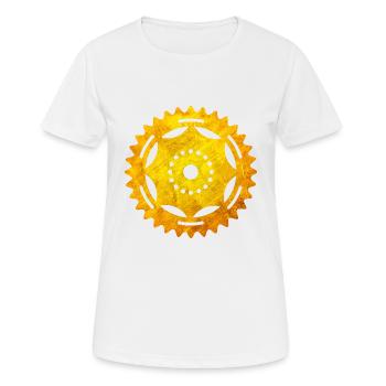 Fahrrad - Frauen T-Shirt atmungsaktiv - Weiß - Vorne - AI Model Female 172 dark (172cm)