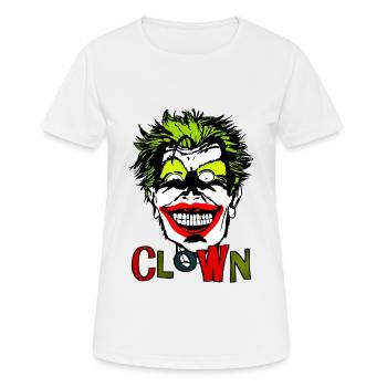 clown - Women's Breathable T-Shirt - white - Front - AI Model Female 172 dark (172cm)