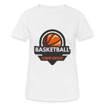 Ballsport - Frauen T-Shirt atmungsaktiv - Weiß - Vorne - AI Model Female 172 dark (172cm)