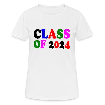Class of 2024 - Women's Breathable T-Shirt - white - Front - AI Model Female 172 dark (172cm)