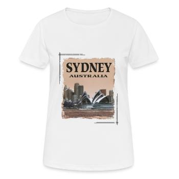 Sydney - Frauen T-Shirt atmungsaktiv - Weiß - Vorne - AI Model Female 172 dark (172cm)